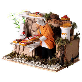 Pizzaiolo, animated figurine for Nativity Scene with characters of 14 cm, 15x20x15 cm