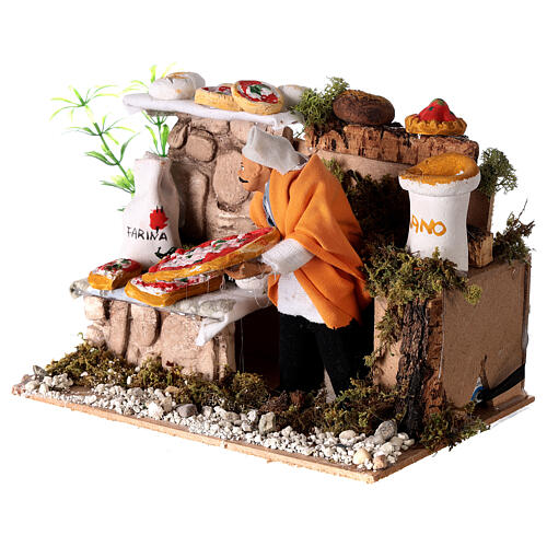Scenografia szopki – Pizzaiolo z ruchem 15x20x14 cm, do szopki 14 cm 2