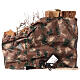 Capanna rustica pareti rocciose in sughero natività luci 35x45x30 cm per presepe 6-8 cm s5