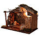 Cork stable with rock walls, Holy Family and lamb 25x35x20 cm for Nativity Scene with characters of 10 cm s5