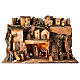 Nativity setting, village with waterfall, lights and Nativity Scene, characters of 10 cm, 50x80x50 cm s1