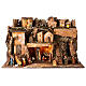 Ambientazione villaggio cascata luci presepe 10 cm con natività 50X80X50 cm s1