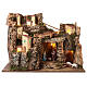 Nativity setting, mountain village with lights, for 10 cm characters, 45x60x35 cm s2