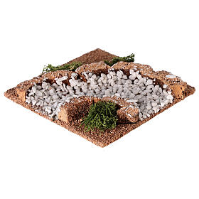 Strada sterrata tratto curva presepe 10 cm