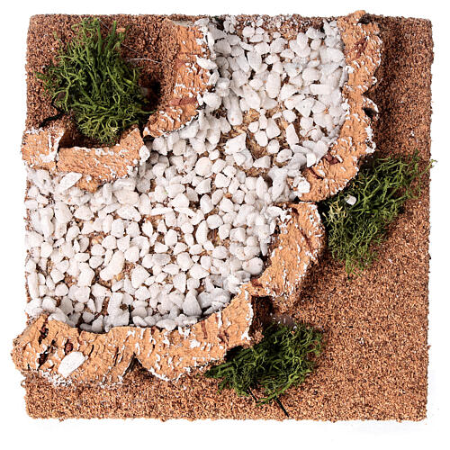 Strada sterrata tratto curva presepe 10 cm 1