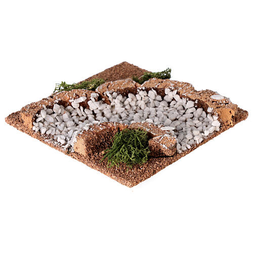 Strada sterrata tratto curva presepe 10 cm 2