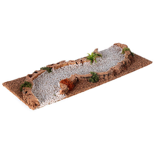 Dirt road, S-shaped stretch, for Nativity Scene of 10 cm 3