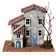 House in 19th century style with tree for Nativity Scene of 6 cm 15x25x20 cm s1