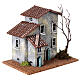 House in 19th century style with tree for Nativity Scene of 6 cm 15x25x20 cm s4