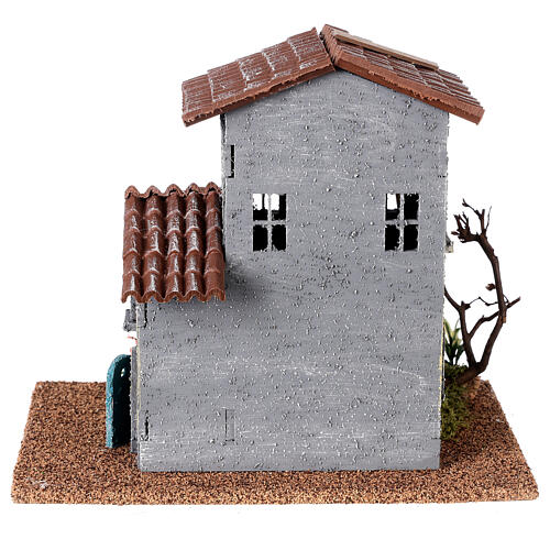 Miniature 1800s villa with dry tree wood, for 6 cm nativity 4