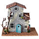 Miniature 1800s villa with dry tree wood, for 6 cm nativity s1