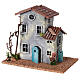 Miniature 1800s villa with dry tree wood, for 6 cm nativity s2