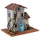 Miniature 1800s villa with dry tree wood, for 6 cm nativity s3
