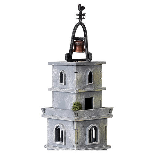 Torre estilo século XIX h 35 cm para presépio com figuras de 6 cm 2