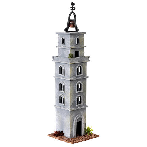 Bell tower figurine 1800s style H 35 cm, for 6 cm nativity set 4