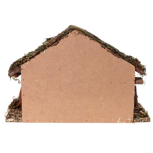 Stajenka ze żłobem z sianem, 15x35x20, szopka Moranduzzo 10 cm 5