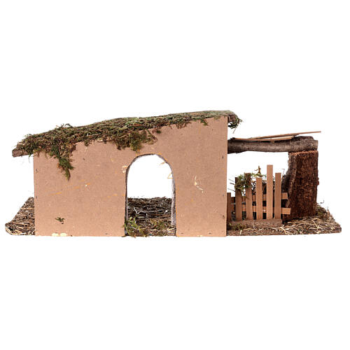 Cabane arc et auvent nativité Moranduzzo 10 cm 5