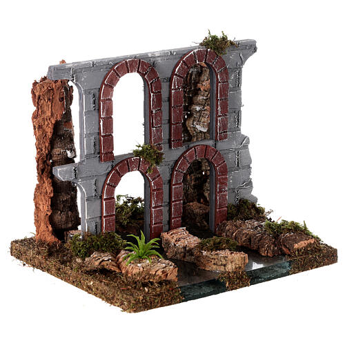 Stretch of a river with ruined aqueduct for Nativity Scene with 4-6 cm characters 3