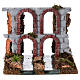 Tratto di fiume con rovine acquedotto stile 800 presepe 4/6 cm s1