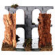 Tratto di fiume con rovine acquedotto stile 800 presepe 4/6 cm s4