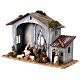 Nativity stable in 800-year style 30x40x20 cm for 10/12 cm Moranduzzo statues s2