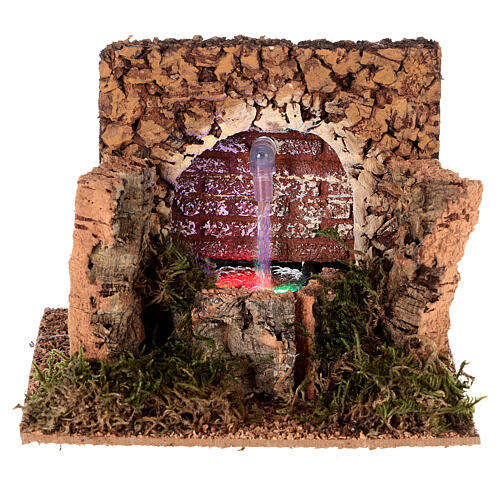 Fontana con led presepe 10 cm 10x15x15 cm 1