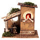 Small oven with hut 20x20x15 cm, 10 cm nativity scene s1