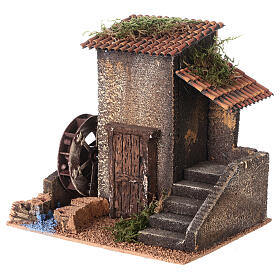 Windmill with engine for Nativity Scene of 8 cm 20x15x20 cm