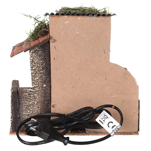 Młyn w dolinie Serchio z silnikiem, do szopki 8 cm, 20x15x20cm 4