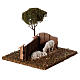 Sheep pen figurine maritime pine 10 cm nativity 15x15x15 cm s3