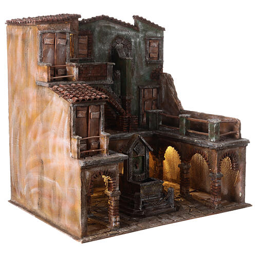 Square with fountain for Nativity Scene of 12 cm 60x45x60 cm 5