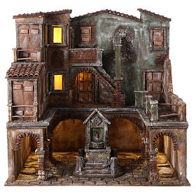 Piazza presepe di Natale fontana per statue 12 cm 60x45x60
