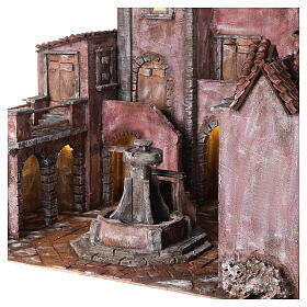 Piazza vera fontana presepe 12 cm 55x70x60 cm