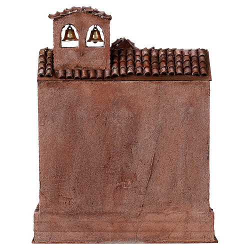 Weihnachtskrippe Kirche 12 cm Glocken, 55x45x25 6