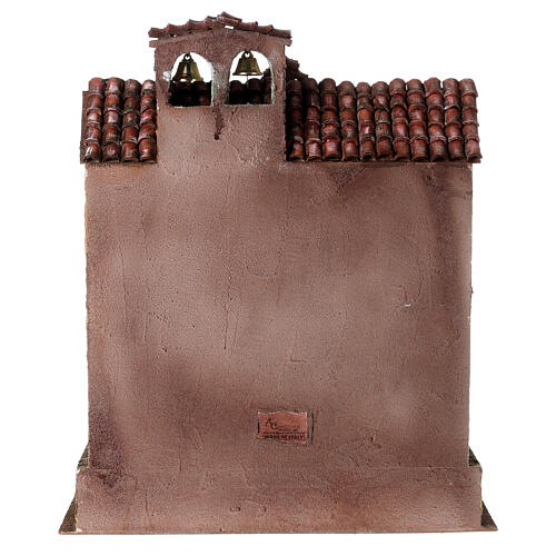 Church with bells for Nativity Scene for 12 cm characters 55x45x25 cm 5