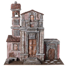 Chiesa per presepe rustico 12 cm 60x60x35