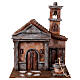 Church in Neapolitan rustic style for Nativity Scene with 12 cm characters 45x35x35 cm s1