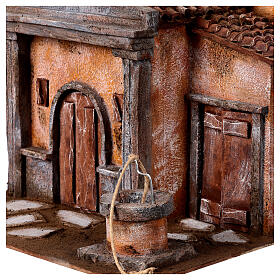 Chiesa presepe 12 cm stile napoletano rustico 45x35x35