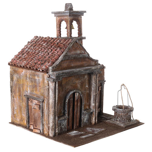 Chiesa presepe 12 cm stile napoletano rustico 45x35x35 4