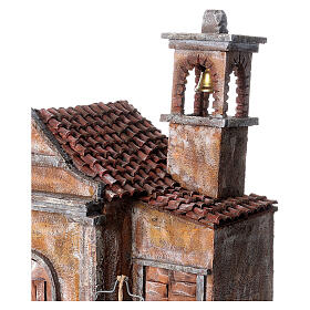 Church for rustic style Nativity Scene with 12 cm figurines 45x35x35 cm