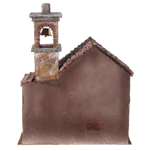Church for rustic style Nativity Scene with 12 cm figurines 45x35x35 cm 5