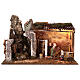 Stable with Holy Family and watermill 55x40x75 cm for Nativity Scene with 16 cm characters s1