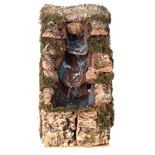 Waterfall with pump 20x10x20 cm, 10 cm nativity scene 1