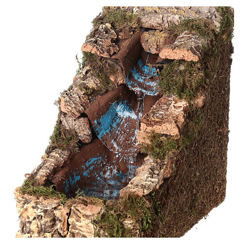 Waterfall with pump 20x10x20 cm, 10 cm nativity scene 2