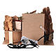 Ruscello con pompa e case 25x35x20 cm presepe 6 cm s5