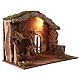 Stable with haystack and lights 45x60x35 cm for Nativity Scene with 12 cm characters s4