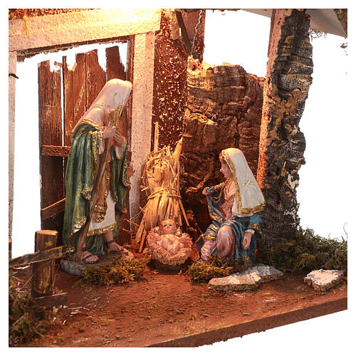 Nativity stable with Holy Family 35x50x25 cm for 16 cm characters 2