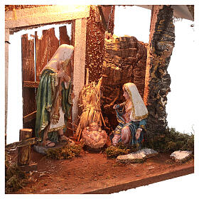 Cabane avec Nativité 35x50x25 cm crèche de 16 cm