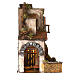 Casa rústica estilo '700 com lagar de vinho e luzes para presépio napolitano figuras altura média 8 cm; 40x25x25 cm s4