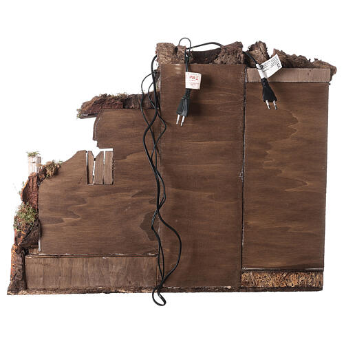 Belén 700 cabaña con pueblo belén Nápoles de 8-10 cm 45X60X40 cm 5